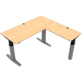 Stier Elektrisch höhenverstellbarer Eck-Schreibtisch 501-23, 180x180cm, Buche, 68-120cm, 175kg Nutzlast, hochwertig
