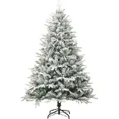 Syfax Künstlicher Weihnachtsbaum Beschneit Grün 180 cm PVC PE