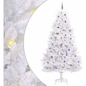 Syfax Künstlicher klappbarer Weihnachtsbaum Weiß 270 cm PVC und Stahl