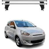 Menabo Dachträger für Mitsubishi Mirage Schrägheck 2012-2016 50kg Alu Silber 2x