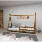 AEA Dunkelbraune Kinderzimmer Möbel Designer Bettrahmen Luxus Holzbetten