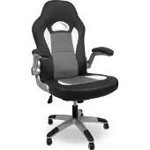 AGA Spielstuhl,Bürostuhl,Drehbarer Spielstuhl, Gamingstuhl, Racing Schreibtischstuhl, Chefsessel Schwarz - Grau