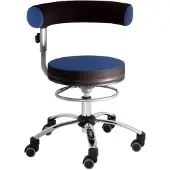 Sanus Gesundheitsstuhl Drehstuhl, Blau-Schwarz, Stoffbezug, Höhenverstellbar 42–51 cm