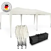 Kronenburg Faltpavillon 3x6m - Wasserfest, UV-Schutz 50+, 0 Seitenteile, champagner