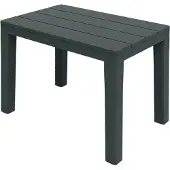 Spetebo Gartentisch in anthrazit - ca. 60 x 38 cm - Kunststoff Garten Beistelltisch