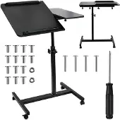 Macleans Mobiler Schreibtisch/Laptop-Ständer schwarz höhenverstellbar 59-89cm max. 30kg MC-121 B
