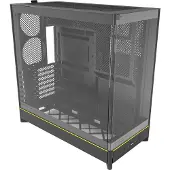 Montech HS02, Midi Tower, PC, Schwarz, ATX, micro ATX, Mini-ITX, Glas, 17,5 cm