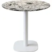 Restootab Runder Tisch Ø 70 cm - Rundes Modell mit weißem Terrazzo-Gestell cepp