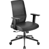 Wiltec Ergonomischer Bürostuhl mit Lendenwirbelstütze – Schreibtischstuhl höhenverstellbar – atmungsaktive Rückenlehne – bis 120 kg belastbar