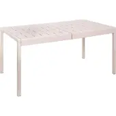 Beliani Gartentisch beige Kunststoffgestell 154 x 84 cm 4-6 Sitzer wetterfest für Garten Terrasse Außenbereich Outdoor