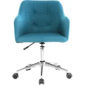 Miliboo - Design Bürosessel Stoff Blaugrün BALTIK