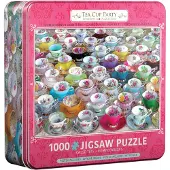 Eurographics Puzzle in Blechdose Sammlung von Teetassen 1000 Teile