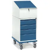 Fetra Rollschrank mit Schreibpult 2449 mit 4 Schubladen