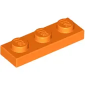 LEGO 1x3 Platte 3623 - 250 Stück Orange