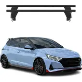 Omac Menabo Dachträger Grundträger für Hyundai i20 N 2020-2023 Querträger Schwarz