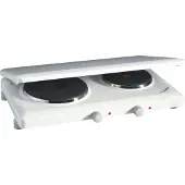 Rommelsbacher Doppelkochplatte THL 3097/A, langlebige Gussheizplatten, emailliertes Gehäuse, stufenlose Temperaturregelung, Überhitzungsschutz,2 Heizplatten: 145 mm Ø, 1500 Watt / 180 mm Ø, 1500 W, Abdeckung
