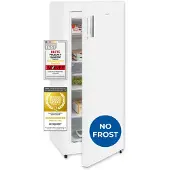 Exquisit Gefrierschrank GS5231-NF-H-010E weiss | 155 l Nutzinhalt | NoFrost | Umluftkühlung | mit LED-Anzeige | Türanschlag wechselbar