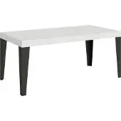 Itamoby Ausziehtisch 200/304x90 cm Flammenweiß Esche anthrazit Beine