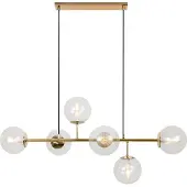 Light11 HOME Siena Gold Deckenleuchte 6 Flache Lampen Ohne Lampenform E14 Arm Lang