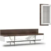 AEA Wohnzimmer Set 2tlg TV-Ständer Komplett Hänge Vitrine Luxus Modern Design
