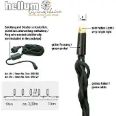 Hellum LED-System Profi Lichterkette außen verlängerbar warmweiß 40 LED ohne Netzkabel