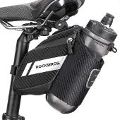 RockBros Fahrradsatteltasche mit Flaschenhalter, Fahrradsitz Tasche, ca. 1L