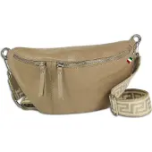 DrachenLeder Florence Leder Tasche Gürteltasche taupe beige OTF821N