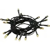 Konstsmide 1470-100 LED Lichterkette, mit an/aus Schalter, 6h Timer, 50 warm weiße Dioden, batteriebetrieben, Innen, grünes Kabel, 4 x AA 1.5V (exkl.)