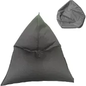Generic Rebecca Mobili Pouf Bezug Leerer Grauer Polyester Reißverschluss 50x110x130