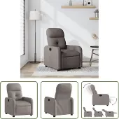 The Living Store Relaxsessel Taupe Stoff