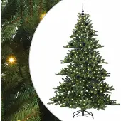 Syfax Künstlicher klappbarer Weihnachtsbaum Grün 210 cm PVC und Stahl