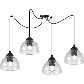 Light11 HOME Venice Spider Hängelampe 4 Flache, Klar Lampenschirme E27