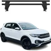 Menabo Dachträger Grundträger für VW T-Cross 2018-2025 Alu Schwarz 2tlg