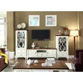 JV Möbel Wohnwand 2x Vitrine mit Sideboard Weiß JVmoebel