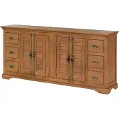 MASSIVMOEBEL24.DE MASSIVMOEBEL24 Sideboard Mango 200x45x90 beige geölt TOULOUSE #17