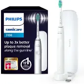 Philips Sonicare 3100 series 3100 series HX3673/13 Elektrische Schallzahnbürste + Reiseetui - Weiß, Erwachsener, Schallzahnbürste, Tägliche Pflege, Weiß, 2 min, Batterie