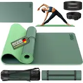 RE:SPORT Yogamatte Dunkelgrün Fitnessmatte Gymnastikmatte Pilates Sportmatte Bodenmatte