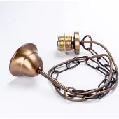 Orion Lampenaufhängung mit Fassung E27 Schraubring Aufhängung Lampen Kette, L100cm, Patina
