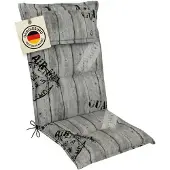 Gardissimo K778 Hochlehner Gartenstuhl Auflagen 8cm Kopfkissen grau