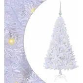 Syfax Künstlicher Weihnachtsbaum Weiß 120 cm PVC und Stahl