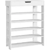 En.casa Schuhregal Boppeelo 94x75x30 cm Weiss