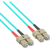 EFB Elektronik Duplex Jumper SC-SC 50/125, OM3, LSZH, aqua, 3.0mm, 20m