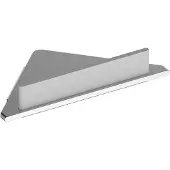 Keuco Eckduschablage EDITION 400 m Glasabzieher Alu sil-elo/we