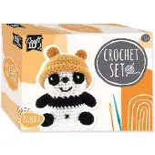 Craft ID Strickset Panda Design mit Garn, Füllmaterial und Plastiknadeln, inklusive Anleitung