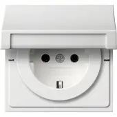 Gira SCHUKO-Steckdose mit Klappdeckel 0414112 Reinweiß, 1 Stk.