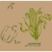 Duni GmbH Zelltuchservietten 33 x 33 cm 3-lagig 1/4 Falz Veggies | Packung (50 Stück)