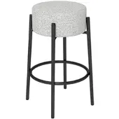 Costway Barhocker, Sitzhöhe 68 cm, gepolsterter Thekenhocker, Hocker mit Fußstütze