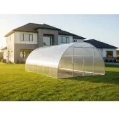 Garten Dream Polycarbonat Gewächshaus "Palace" 4x6m aus Stahl, mit 4mm Polycarbonat. Mit Großen Doppeltüren auf jeder Seite