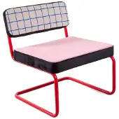 Seletti Superlounge-Sessel, blauer Gitterstuhl