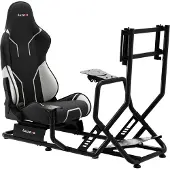 Huzaro Speed 6.0 | Racing Simulator Cockpit GT F1 Rennsimulator | Lenkrad Ständer | Foldable | Werstellbare Rückenlehne | Schwarz-Rot Gaming Sitz